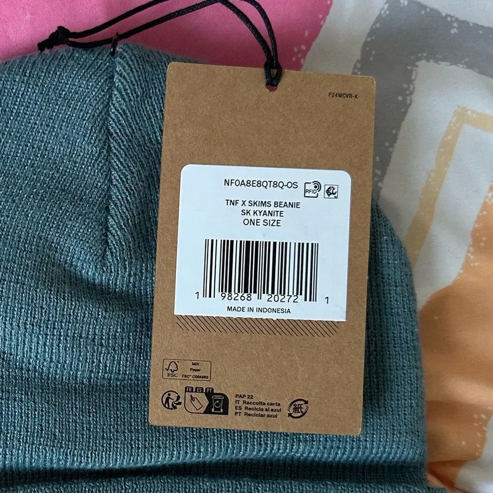 NWT The North Face X SKIMS Beanie Sk Kyanite Teal